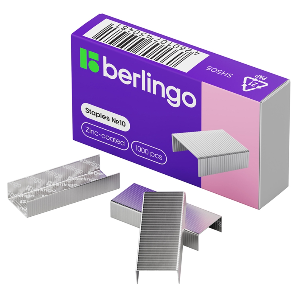 Скобы для степлера Berlingo,  оцинкованные