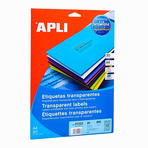 Влагоустойчивые прозрачные этикетки из полиэстера 