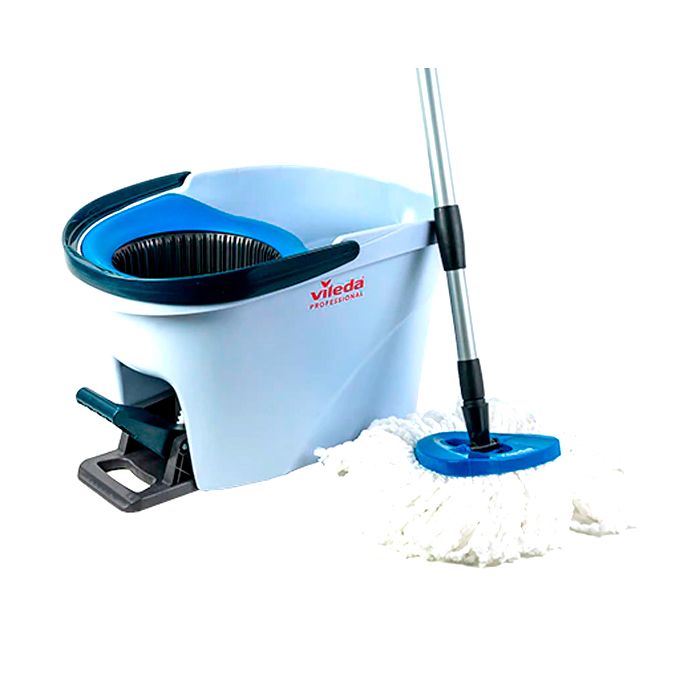 Набор УльтраСпин Мини голубой (ведро, отжим, держатель для мопов, моп УльтраСпин Мини,черенок телескоп.)