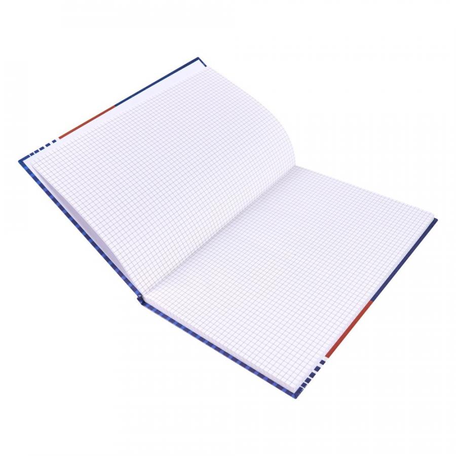 Книга канцелярская, A4, 100 листов, клетка, синий, красный