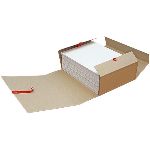 Папка для бумаг с завязками, 100 мм, 4 завязки, крафт