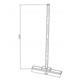 Швабра деревянная с черенком 50x6 см