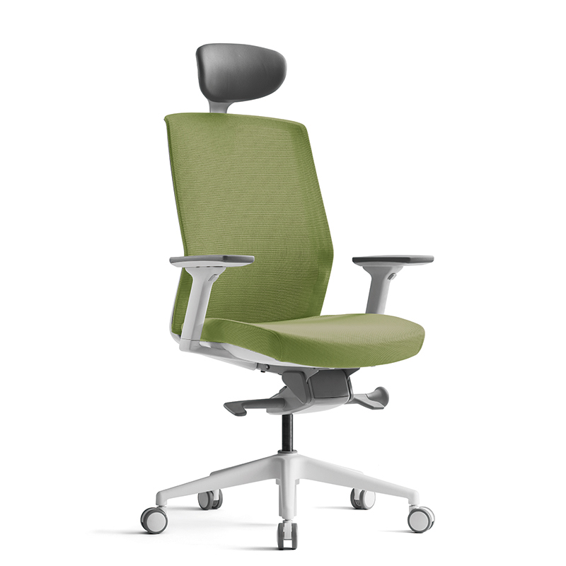 Кресло для руководителя BESTUHL J1, сетка, ткань, пластик, зеленый