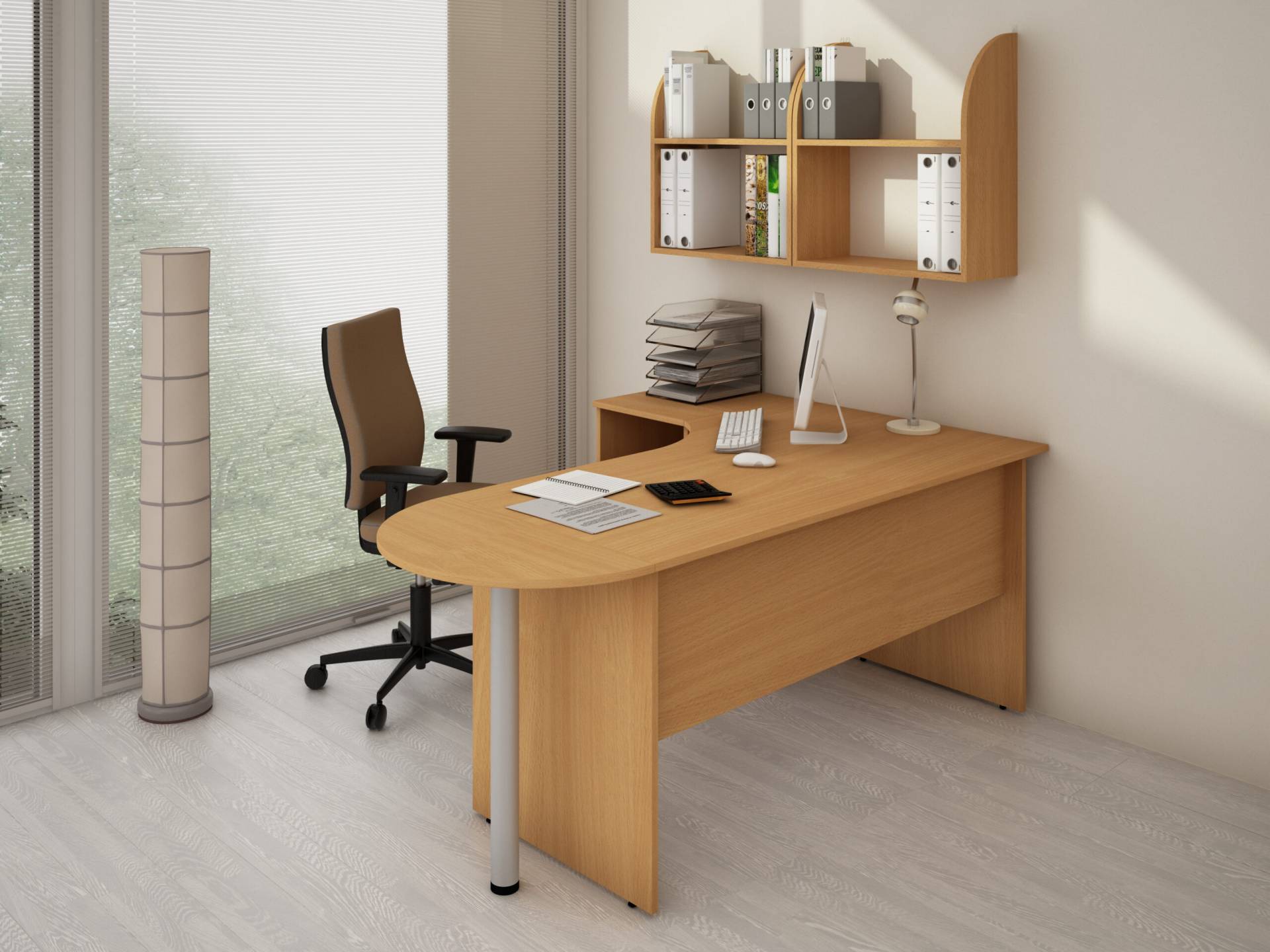 Коллекция Столица Cтол письменный однотумбовый С-073/1, 1200х600х750 мм, дуб сонома