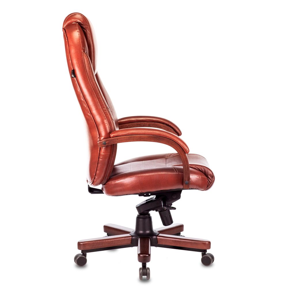 Кресло д/руководителя Бюрократ T-9923WALNUT светло-коричневый Leather Eichel кожа крестовина металл/дерево
