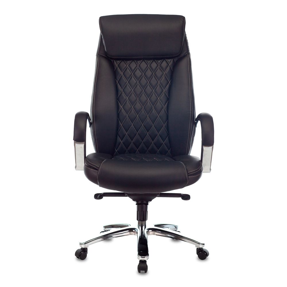 Кресло для руководителя Бюрократ T-9924SL, кожа, металл, черный