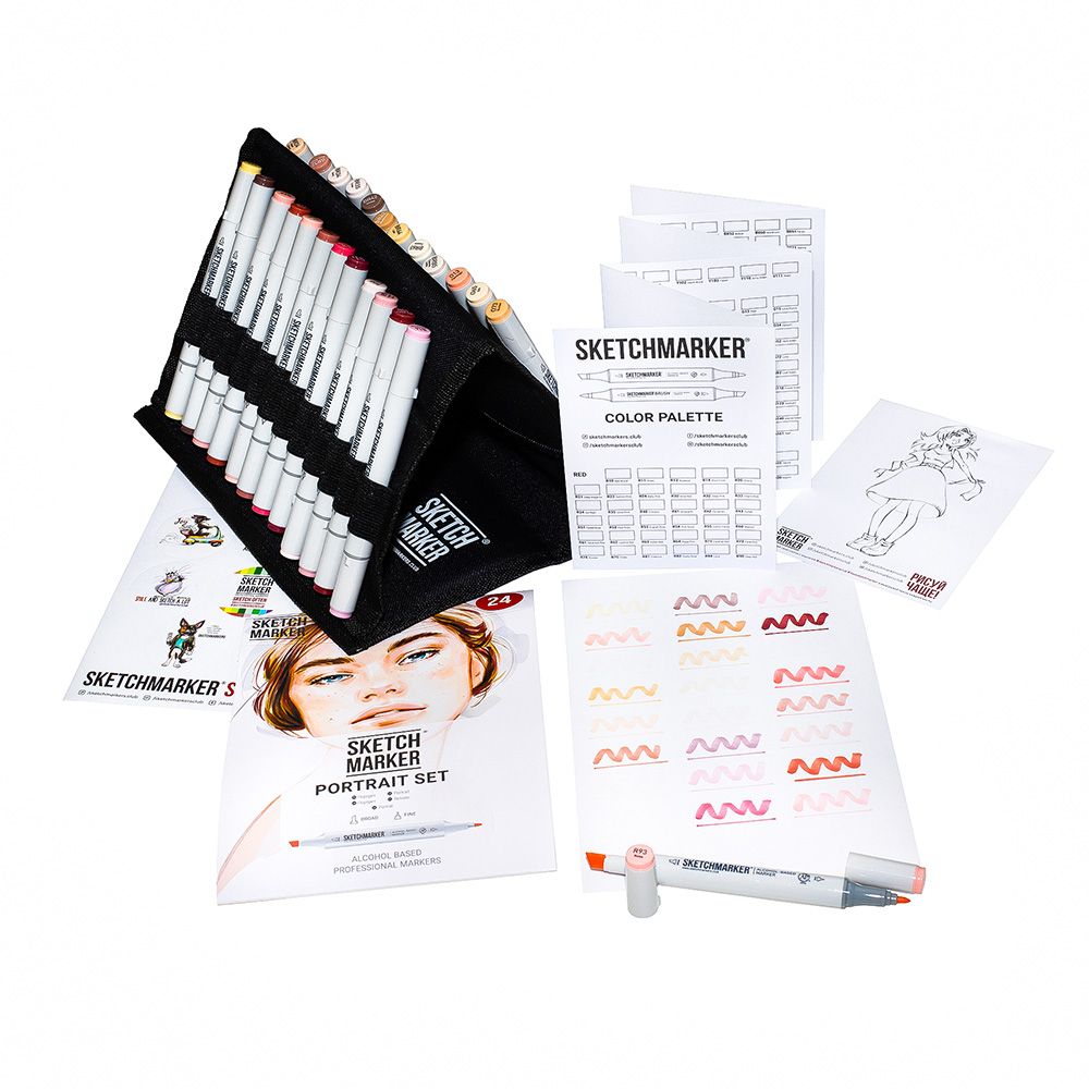 Набор маркеров перманентных двусторонних 