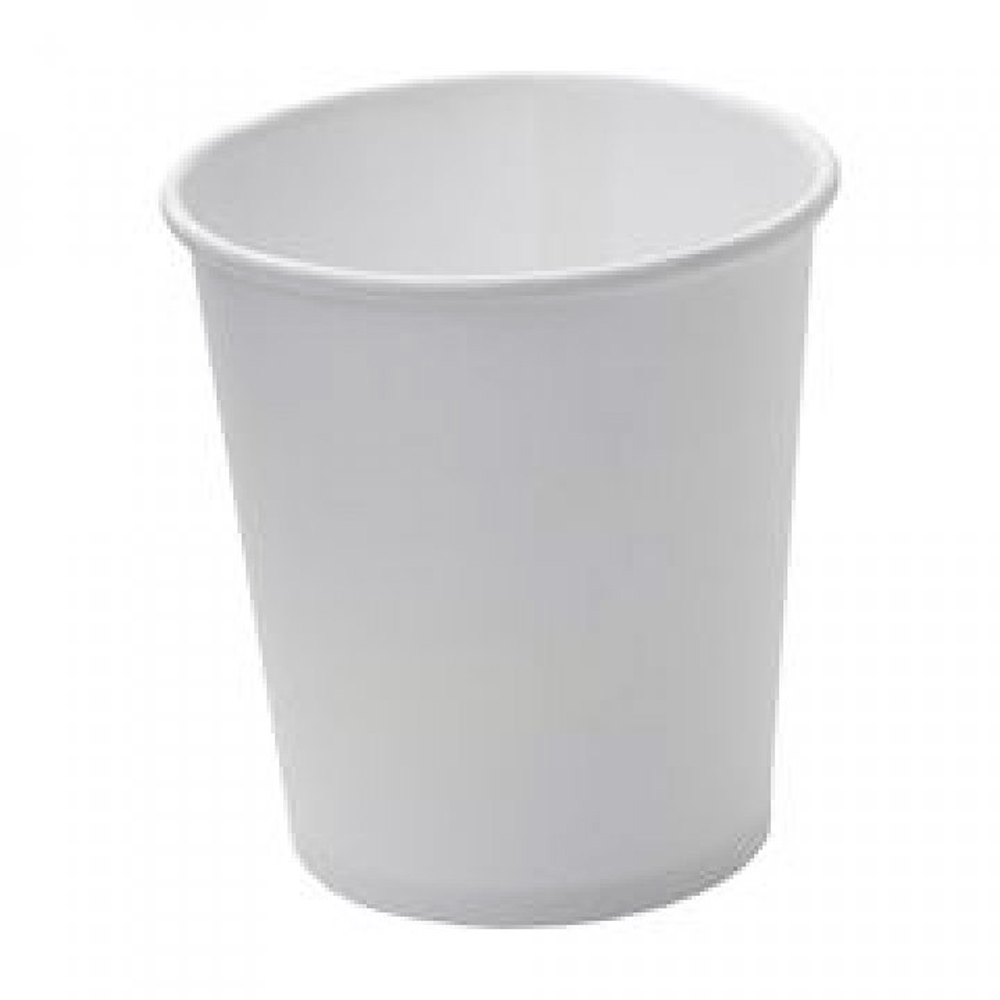 Стакан картонный 250 мл, 1 слой, 50 шт/упак, белый