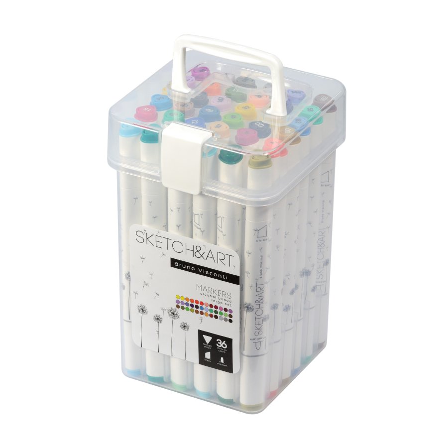 Набор двусторонних маркеров для скетчинга 