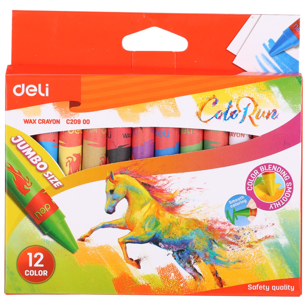 Мелки восковые Deli 