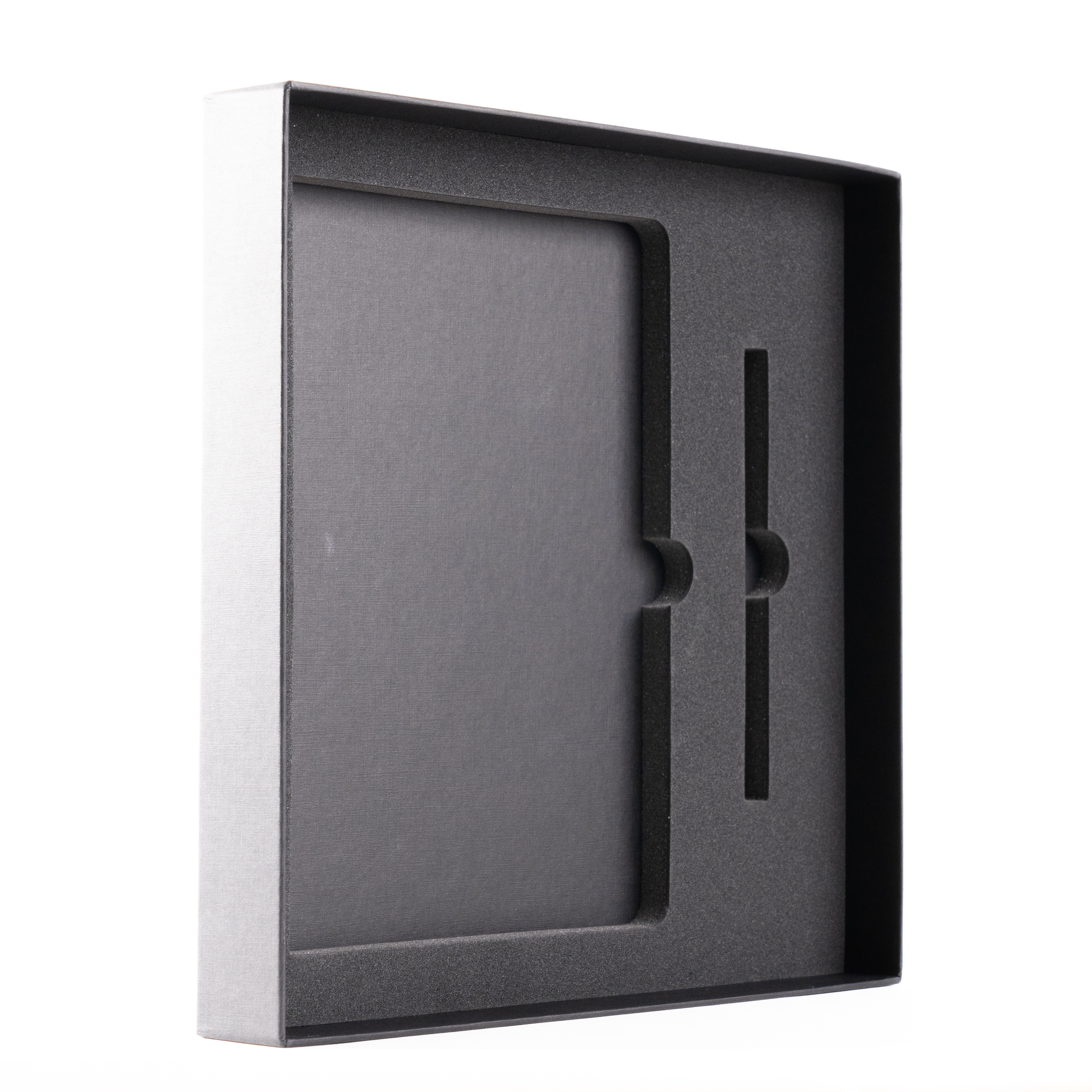 Коробка под ежедневник и ручку, 25x25x3.5 cм, с ложементом, черный