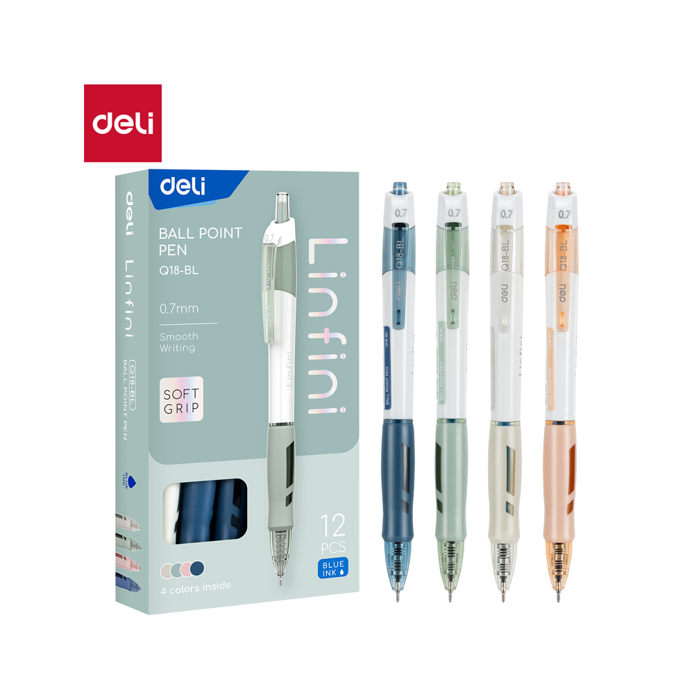 Ручка шариковая автоматическая Deli 