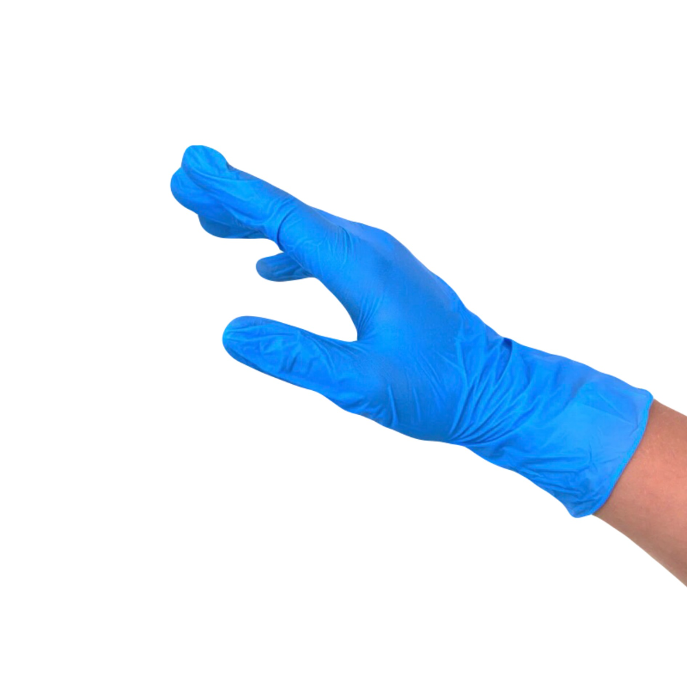 Перчатки виниловые  Zaubex Synmax, одноразовые, р-р S 100 шт/уп, голубой