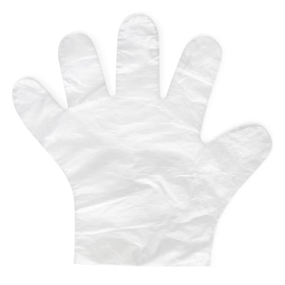 Перчатки одноразовые полиэтиленовые на планке, 100 шт/упак
