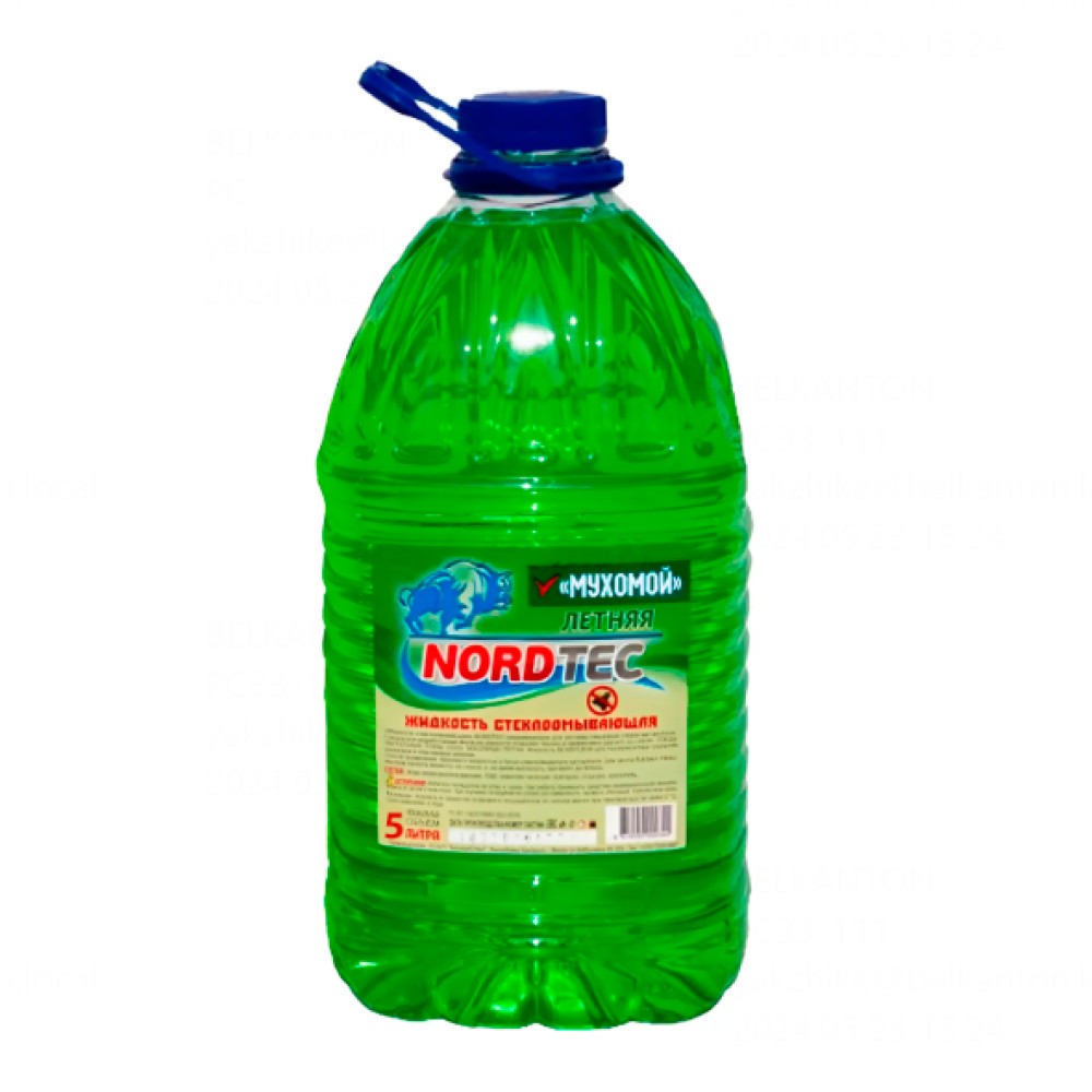 Стеклоомывающая жидкость летняя NORDTEC, 5 л