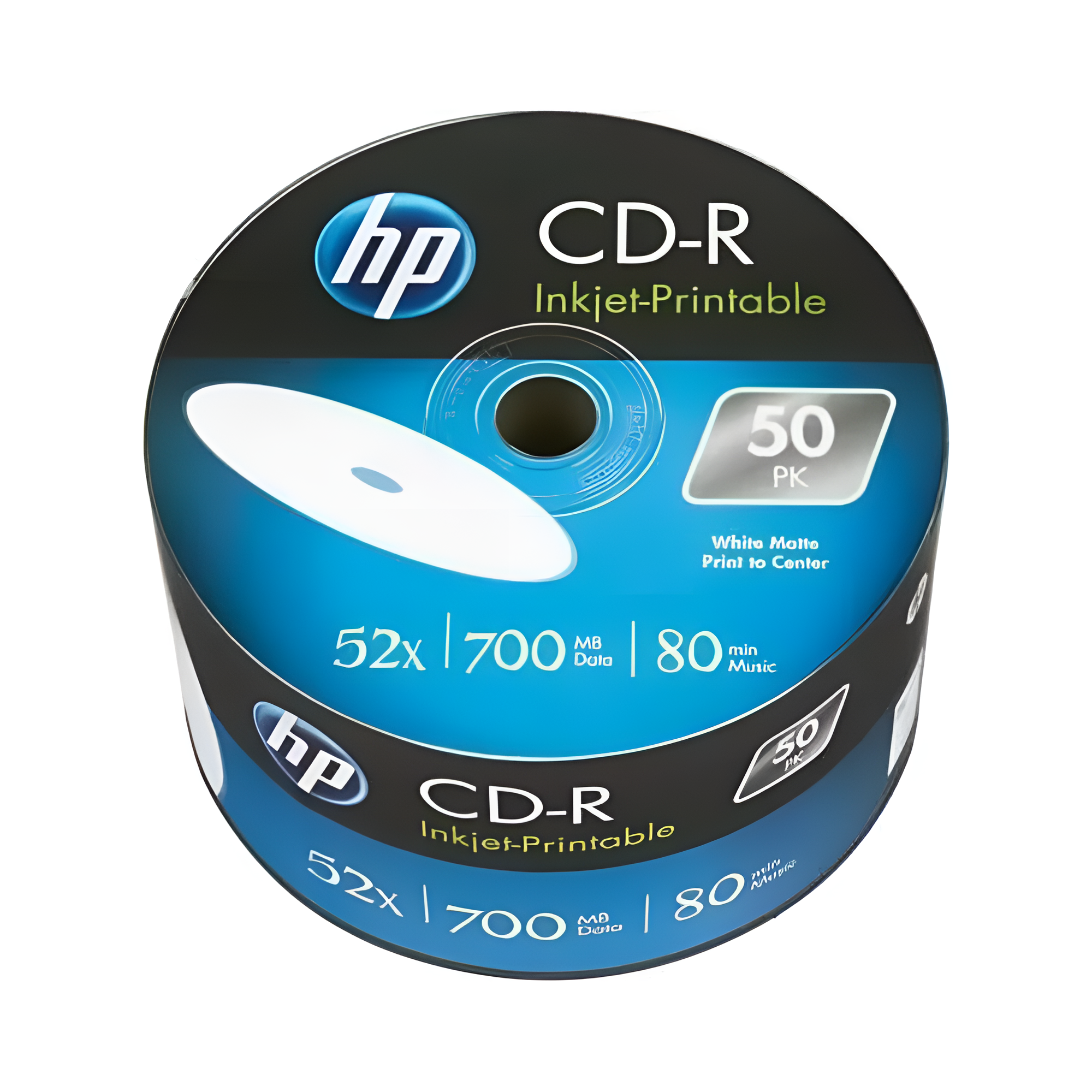 Диск CD-R HP, 700 Мб, 52x, Printable, 50 шт