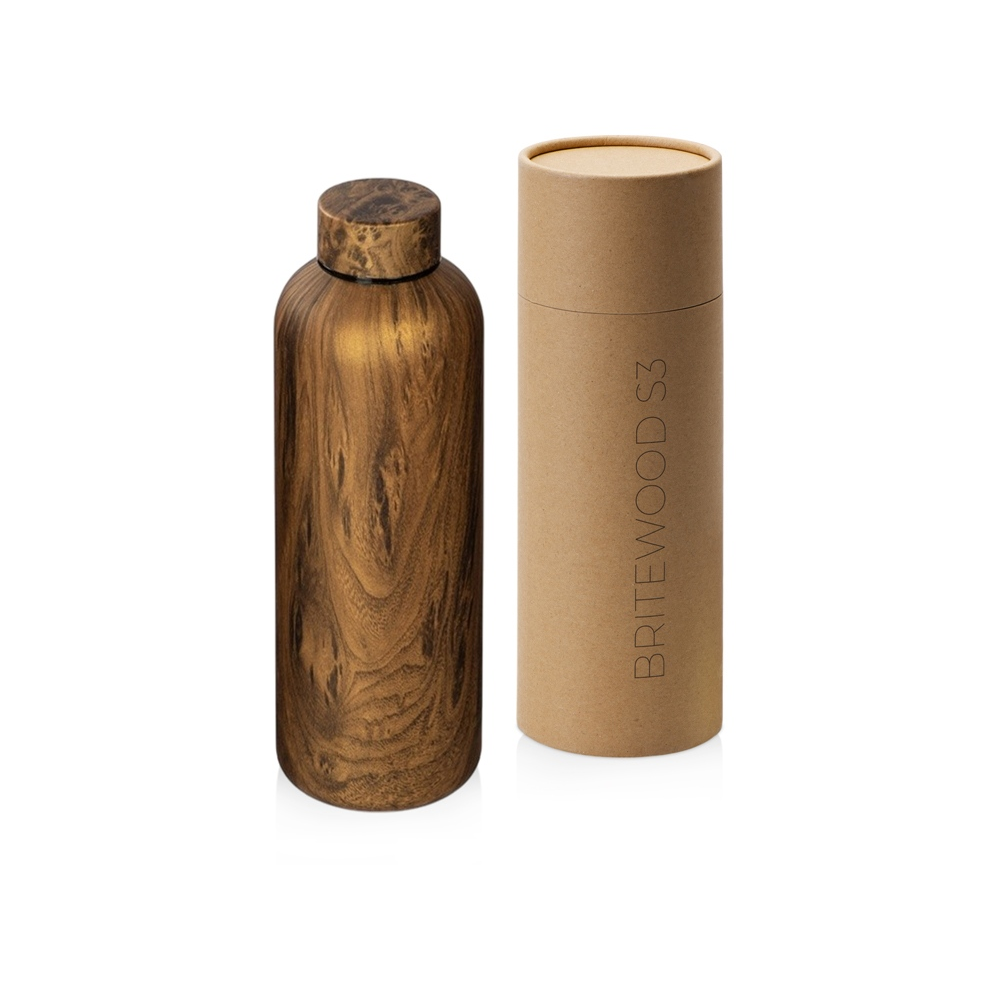 Вакуумная термобутылка «Britewood S3», 500 мл, крафтовый тубус