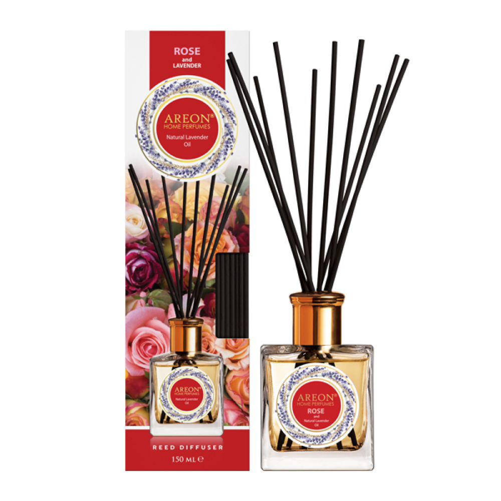 Аромадиффузор Areon Home perfume sticks роза и масло лаванды, 150 мл