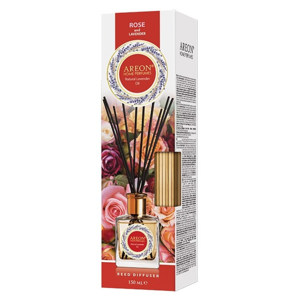 Аромадиффузор Areon Home perfume sticks роза и масло лаванды, 150 мл