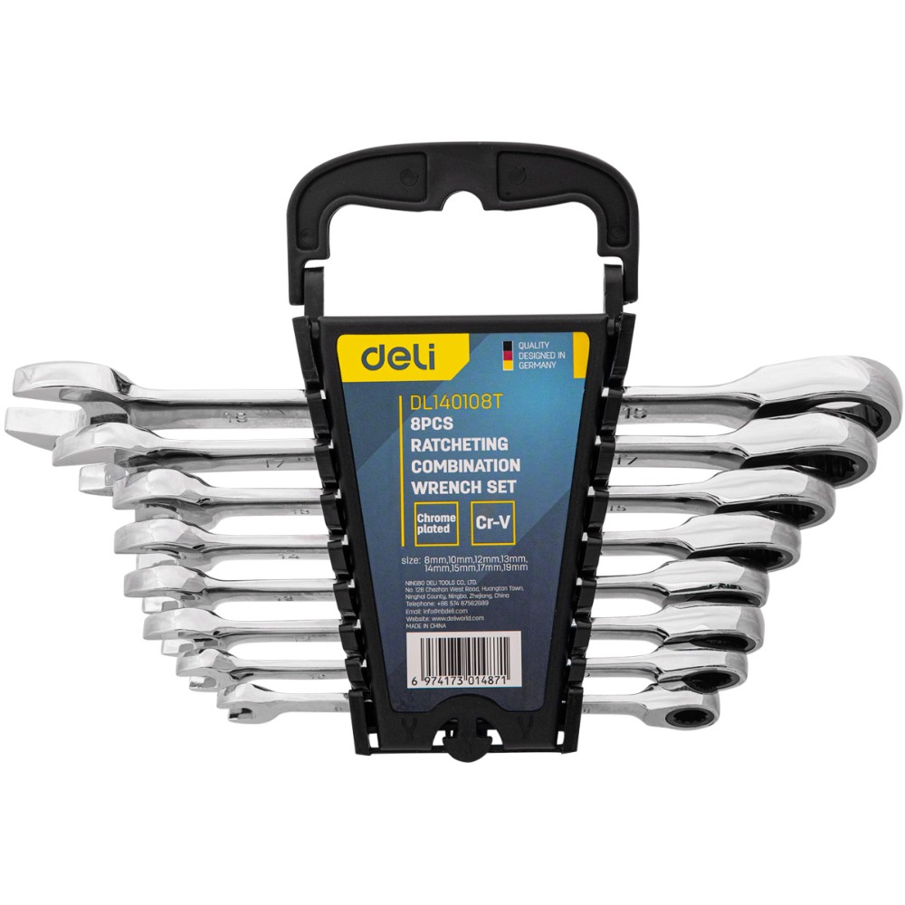 Набор комбинированных ключей Deli 