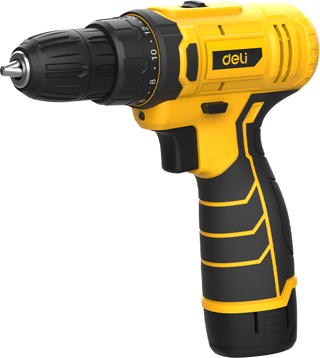 Аккумуляторная дрель-шуруповерт Deli YS EDL-DZ12-5A2 12 В, 30 Нм, 1 АКБ, 2 Ач, кейс