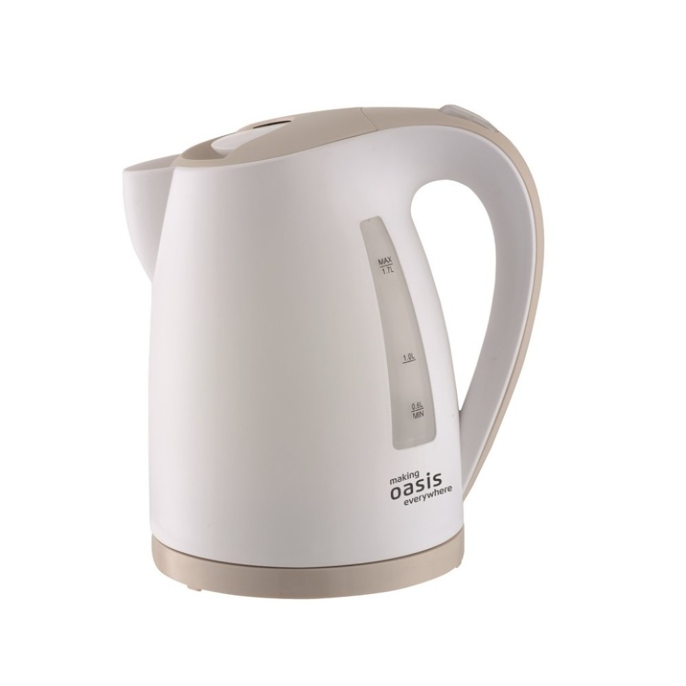 Электрочайник Oasis K-3PWI, пластик, бело-бежевый