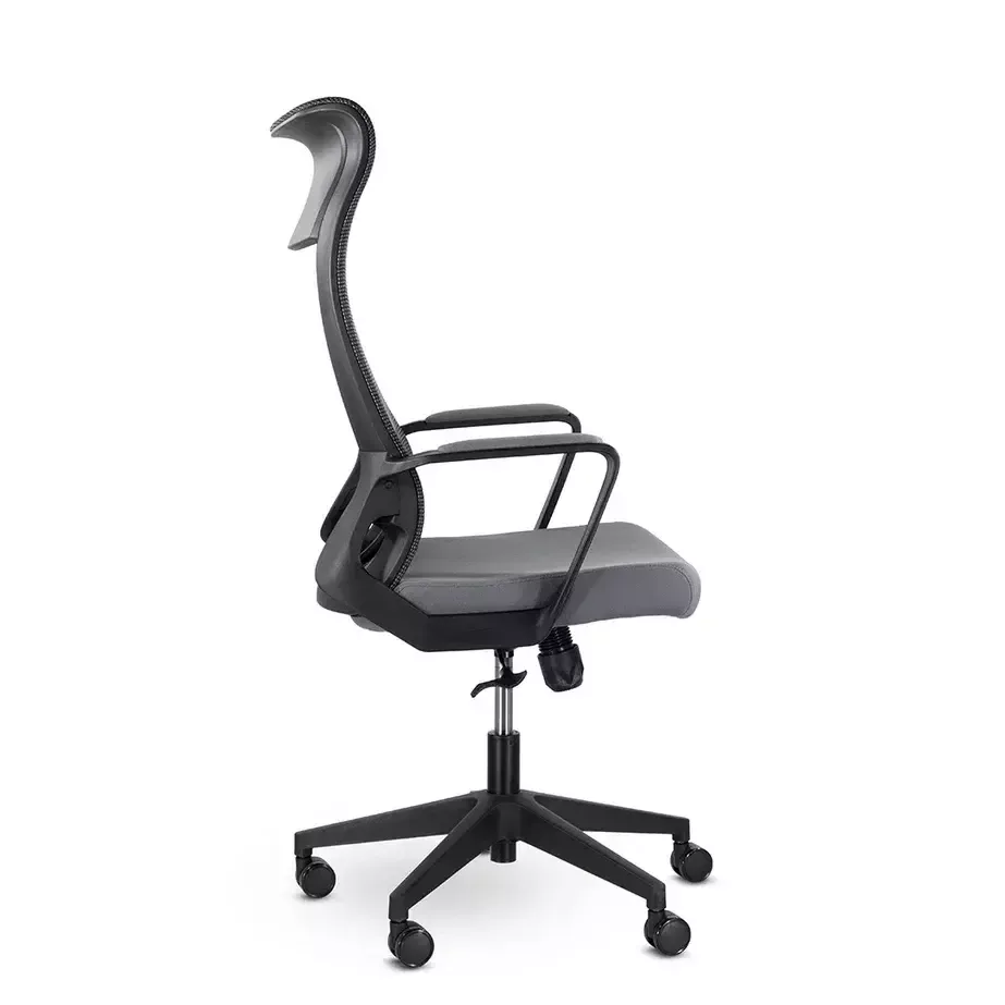 Кресло д/руководителя UTFC Рекорд М-878 ткань, серый, крестов. пластик