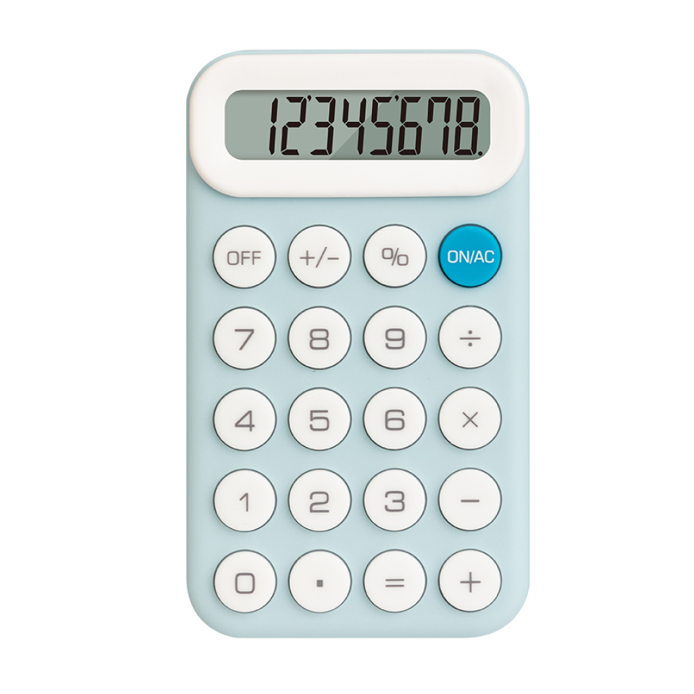 Калькулятор карманный EM10 Deli, 8-разрядный, голубой