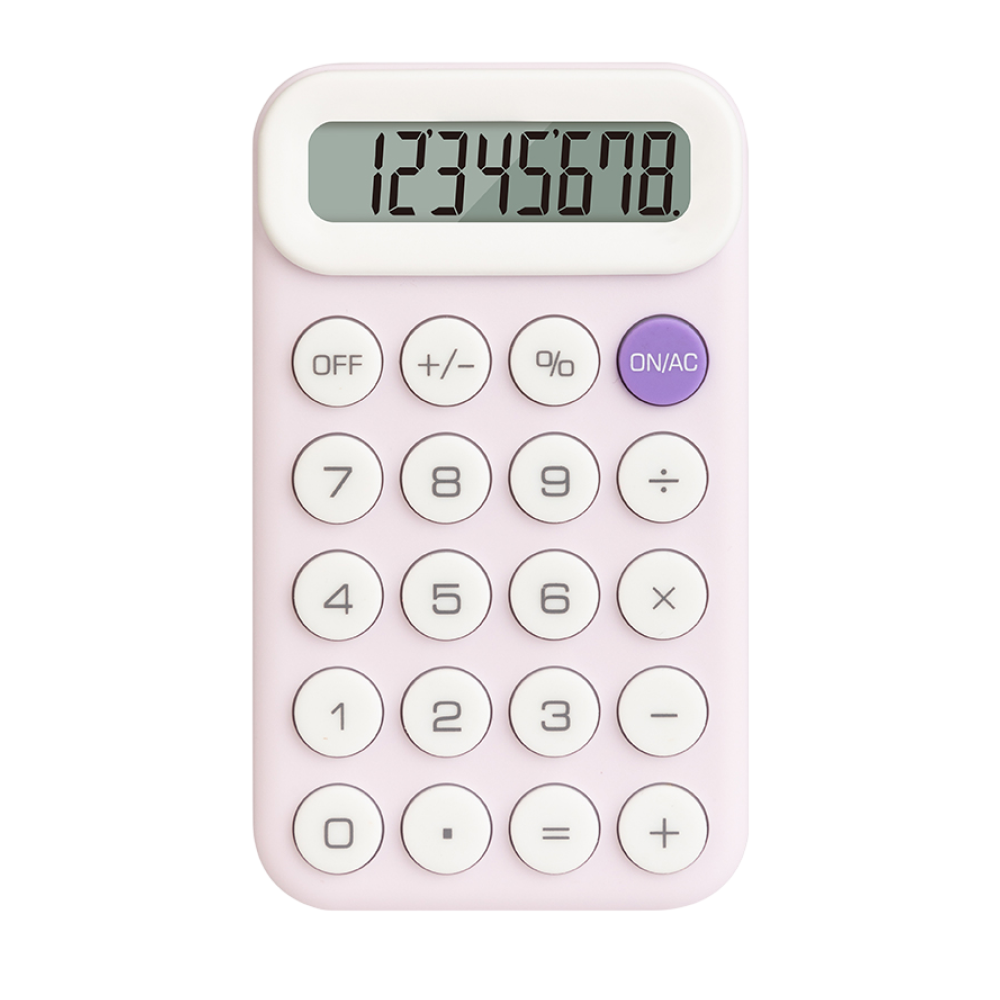 Калькулятор карманный EM10 Deli, 8-разрядный, светло-фиолетовый