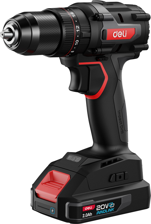 Аккумуляторная дрель-шуруповерт Deli RS DE-CZ20-1D2 20 В, 70 Нм, 2 АКБ, 2 Ач, сумка