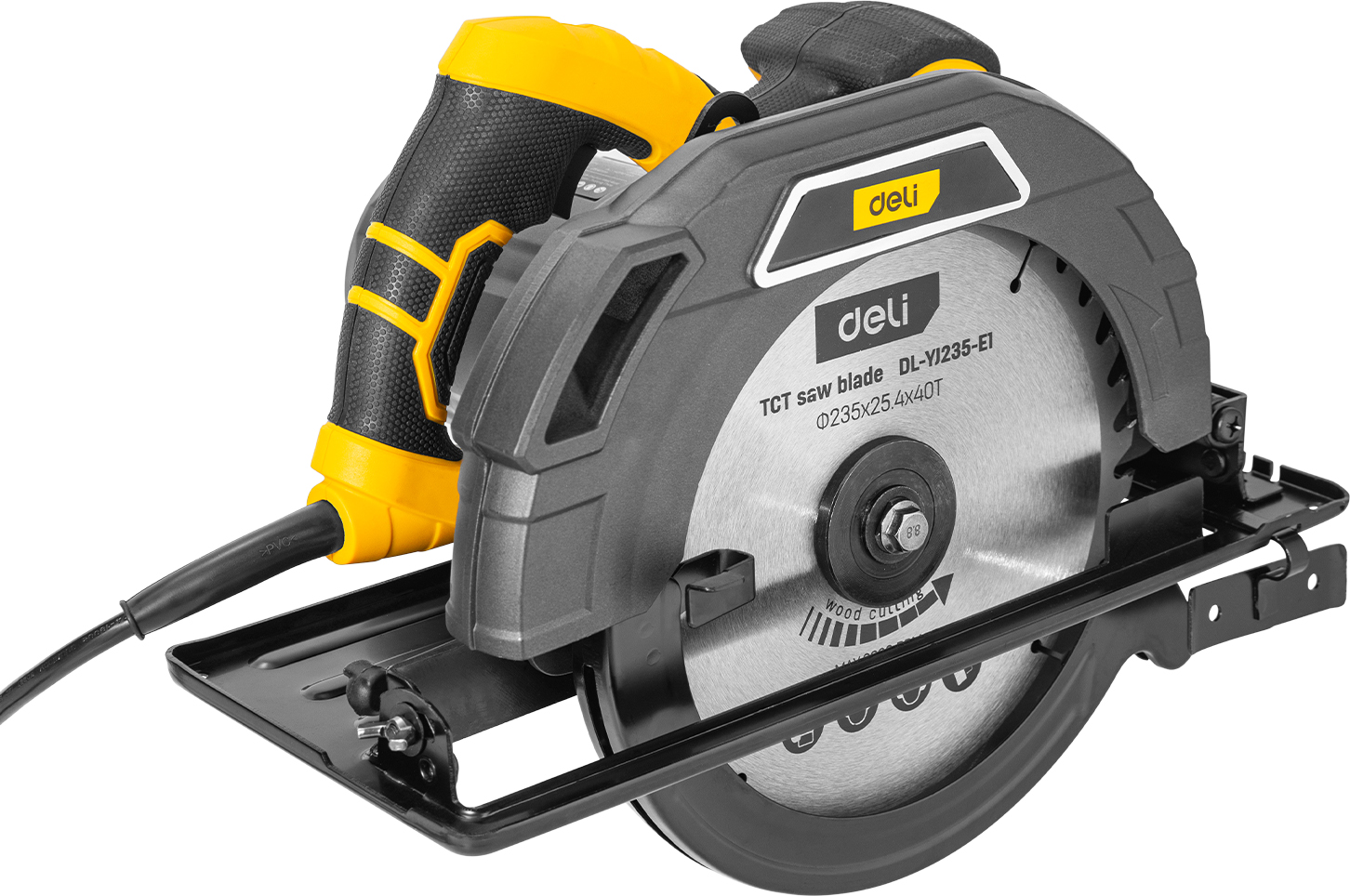 Пила циркулярная Deli YS EDL-YJ235-E1 2200 Вт, 235 мм, глубина до 80 мм