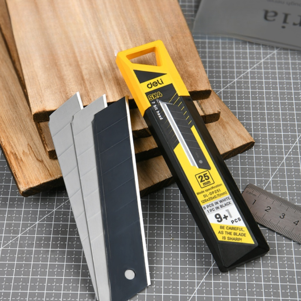 Лезвие для строительного ножа Deli EDL-DP251, 25 мм, 10 шт.