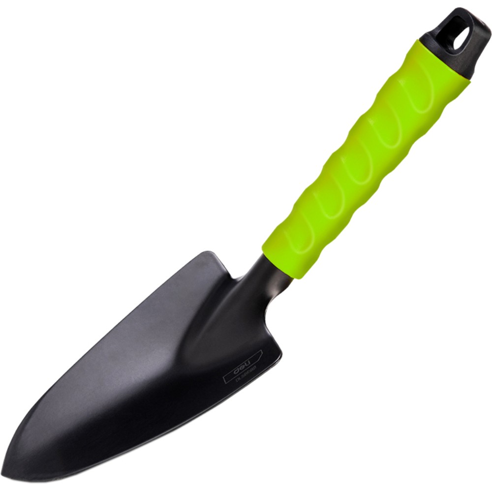 Лопатка садовая Deli GS EDL580811, 310 мм, широкая, противоскользящая рукоятка, зеленый