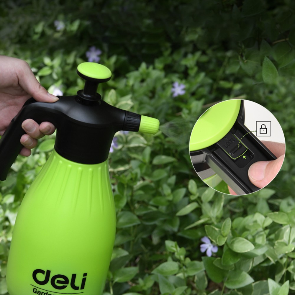 Опрыскиватель Deli GS DL581021, помповый, 2.0 л, зеленый, черный