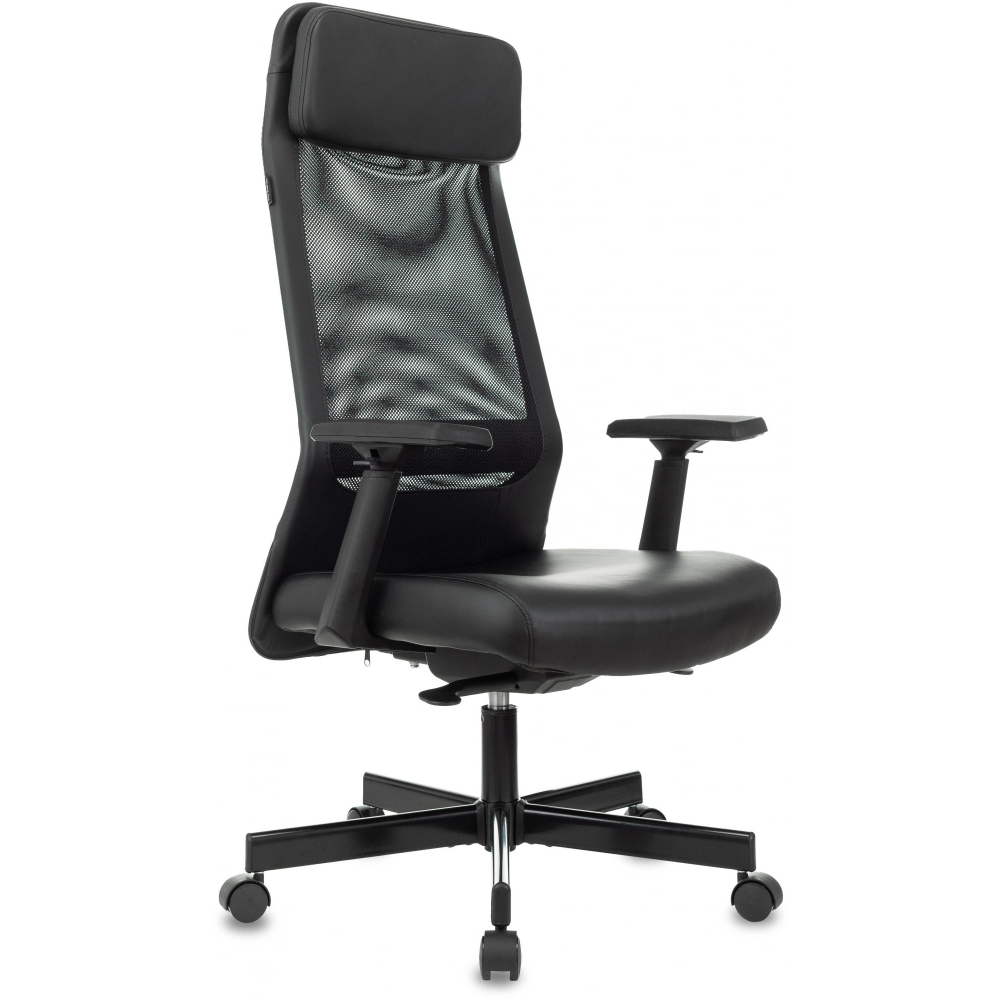 Кресло для руководителя Бюрократ T-995, экокожа/сетка, металл, черный