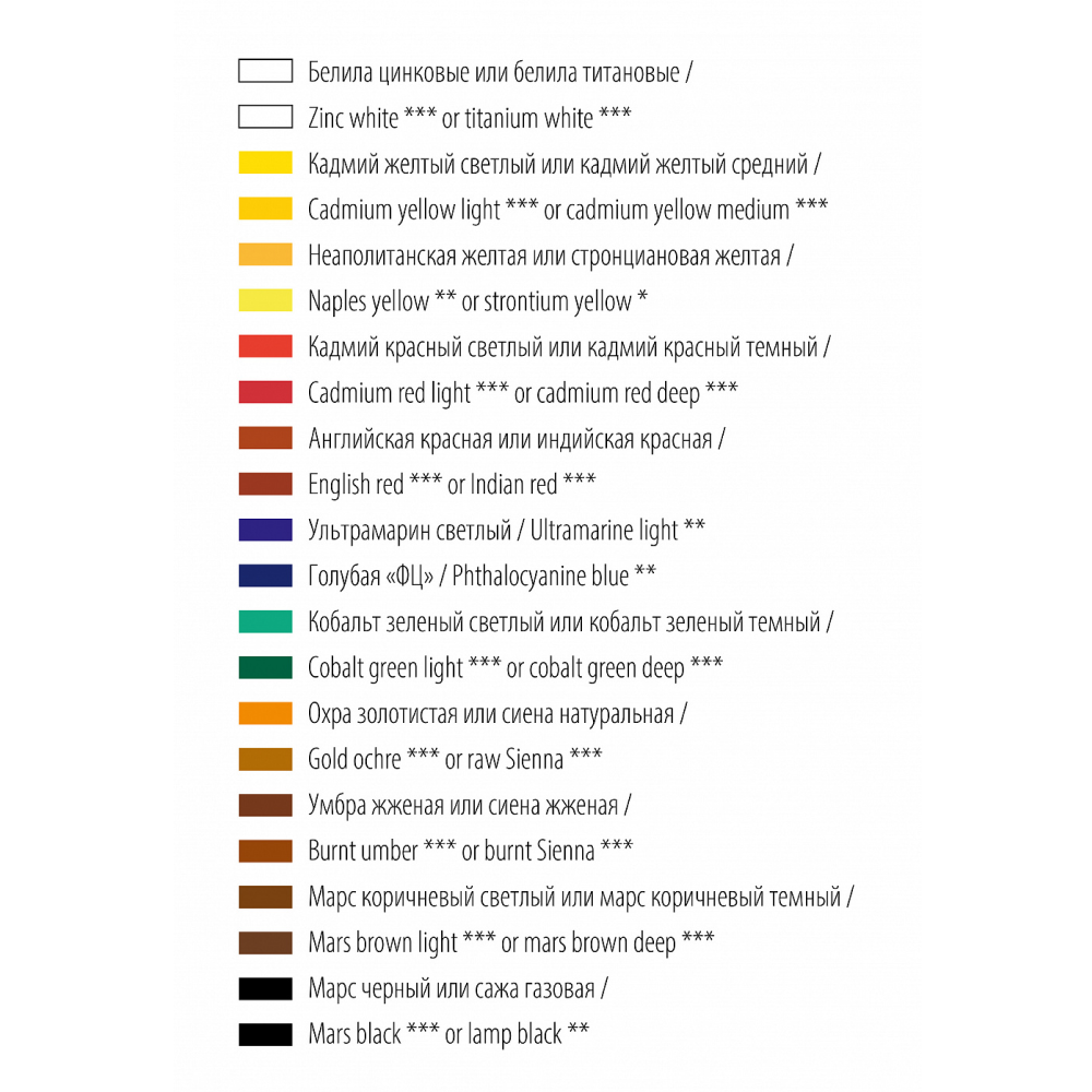 Краски масляные 