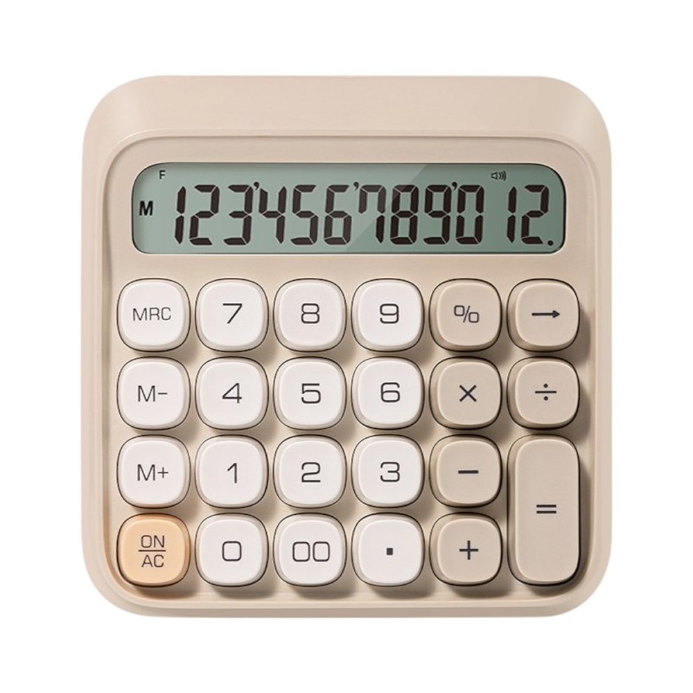 Калькулятор настольный EM36 Deli, 12-разрядный, пластик, бежевый