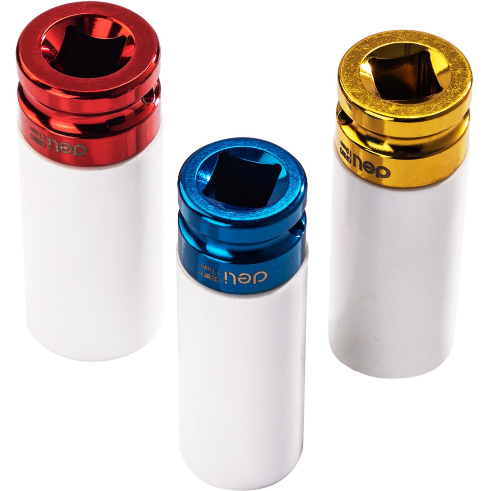 Набор головок торцевых ударных Deli YS EDL2003Q, 17/19/21 мм, 1/2