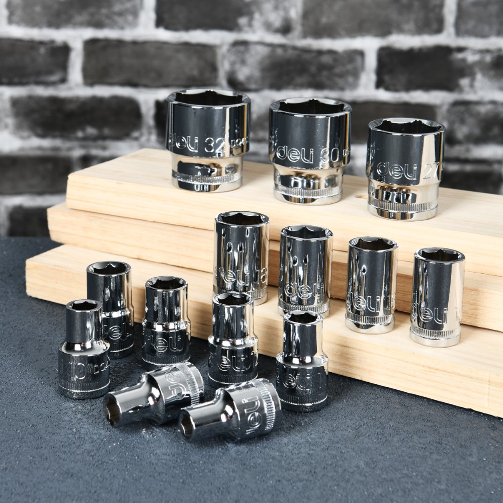 Головка торцевая шестигранная Deli YS EDQ4017 1/2