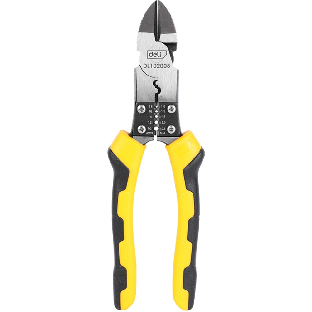 Бокорезы Deli YS EDL102008, 200 мм, желтый, черный