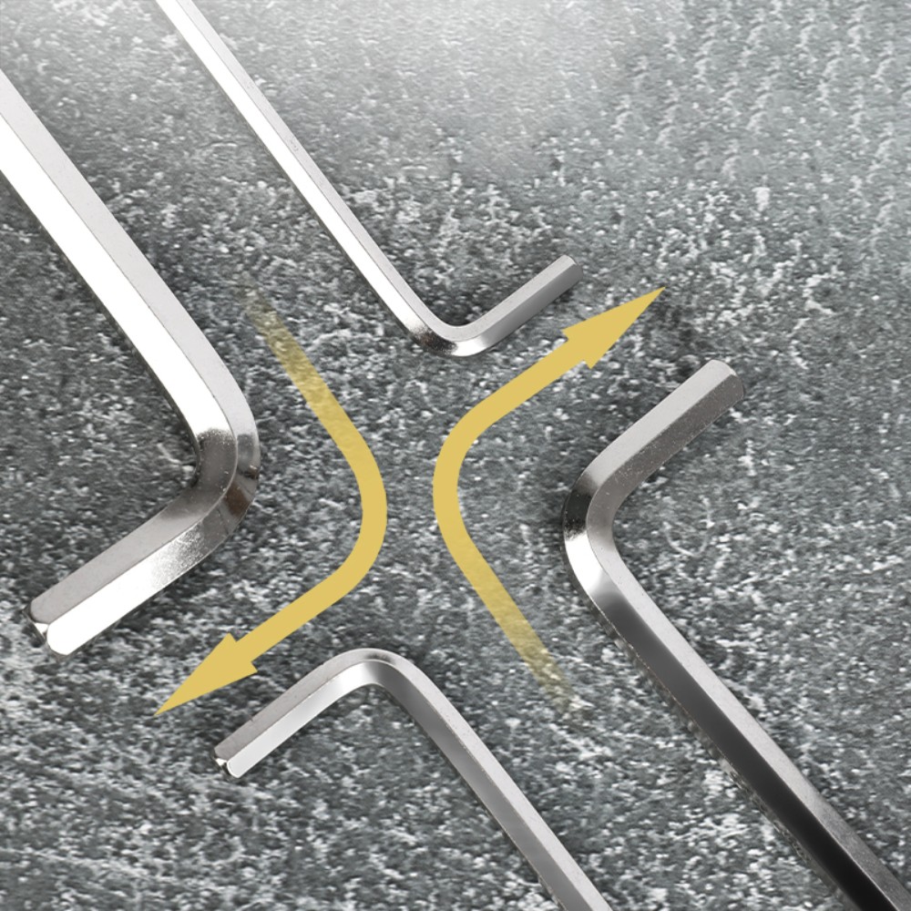 Набор ключей Г-образных Deli YS EDL230009 шестигранный, 1,5-10 мм, 9 шт., серебристый, блистер