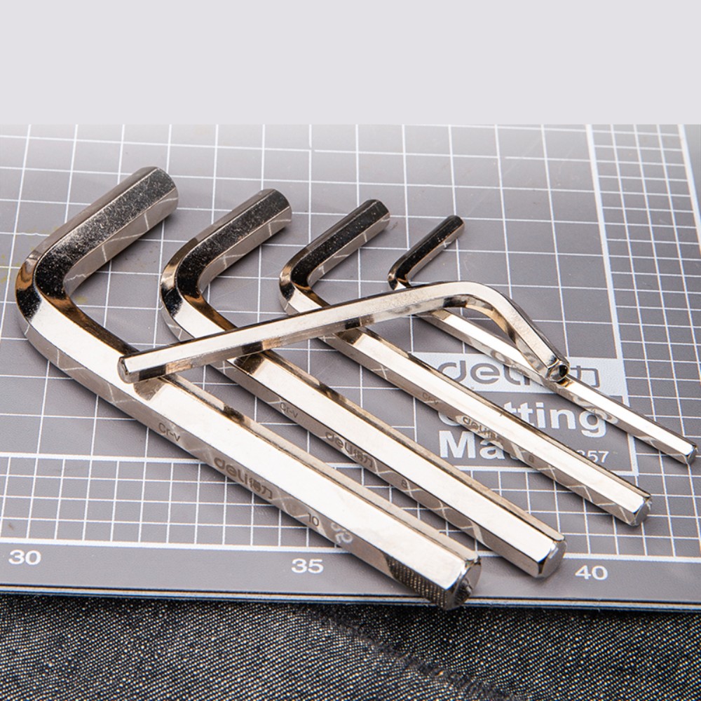 Набор ключей Г-образных Deli YS EDL230009 шестигранный, 1,5-10 мм, 9 шт., серебристый, блистер