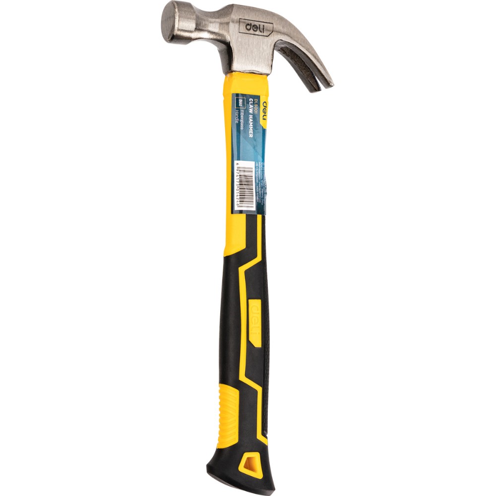Молоток-гвоздодер Deli YS EDL5001, 0,25 кг, фибергласовая рукоятка
