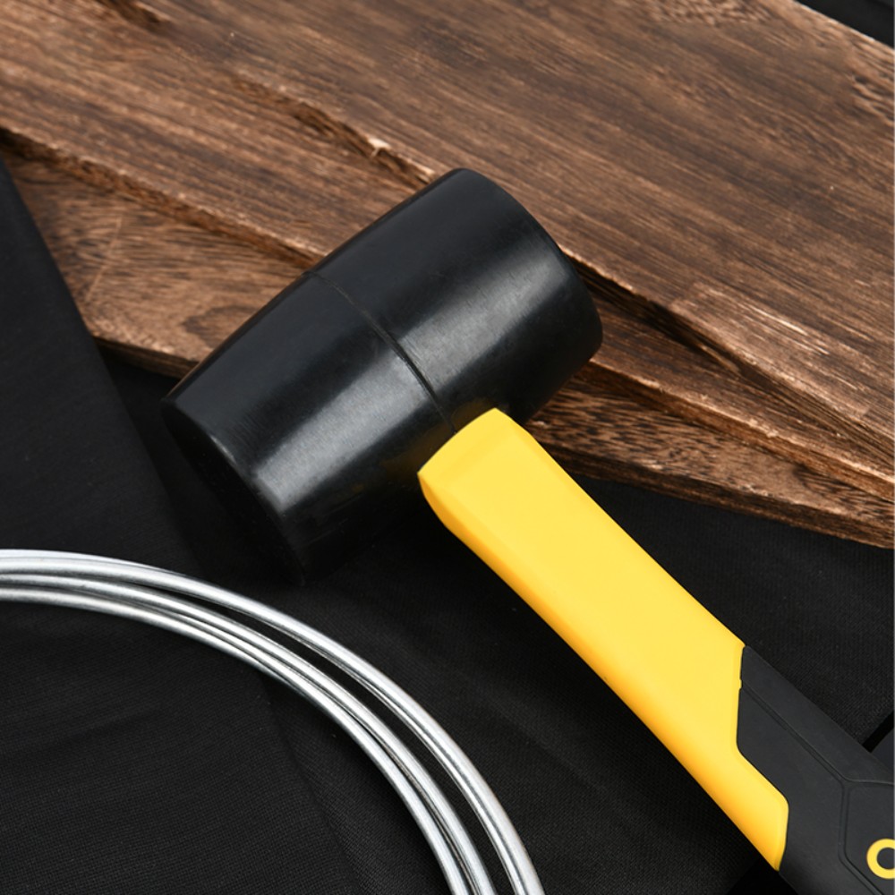 Киянка резиновая черная Deli YS EDL5916, 0,45 кг, фибергласовая рукоятка