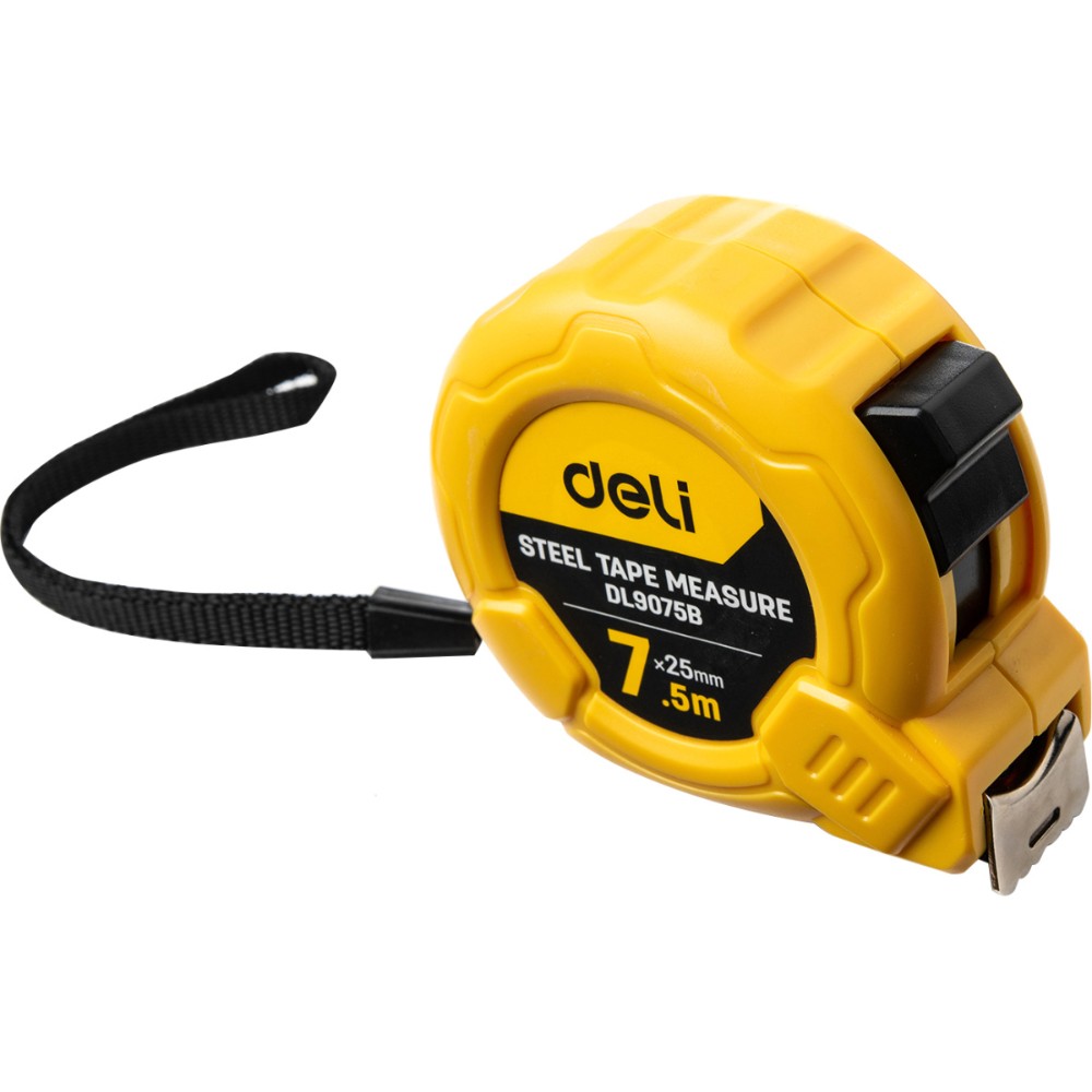 Рулетка Deli YS EDL9075B, 7.5 м х 25 мм, желтый