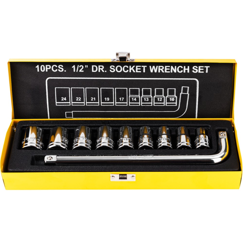 Набор головок торцевых Deli YS EDL2010T, 10-24 мм, 1/2