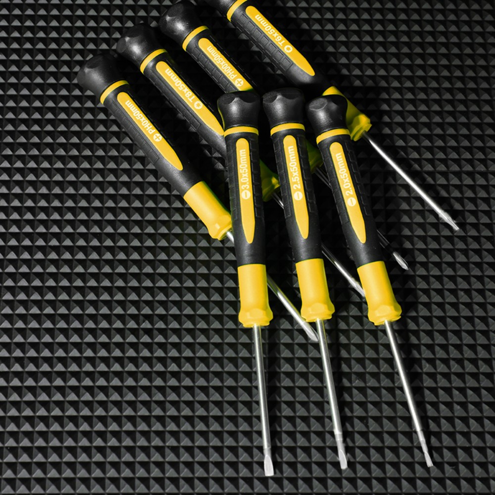 Набор прецизионных отверток Deli YS EDL241007 SL,PH, Torx, 7шт, кейс, черный, желтый