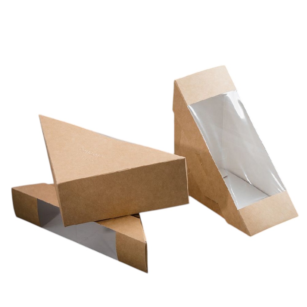 Контейнер бумажный для сэндвичей, 130х130х50 мм, 300шт/упак, крафт