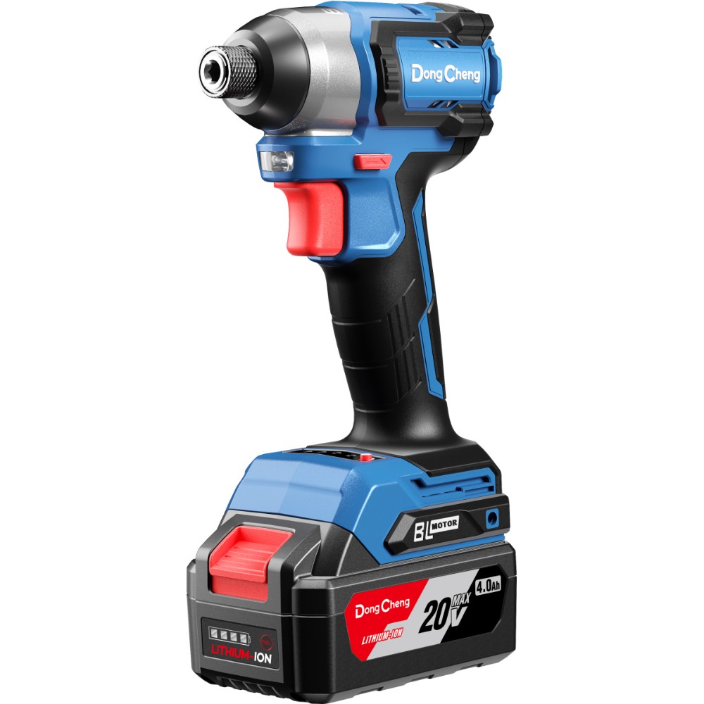 Аккумуляторный шуруповерт DongCheng DCPL165 (TYPE EM), 20 В, 165 Нм, 2 АКБ, 4 Ач, З/У 2 А