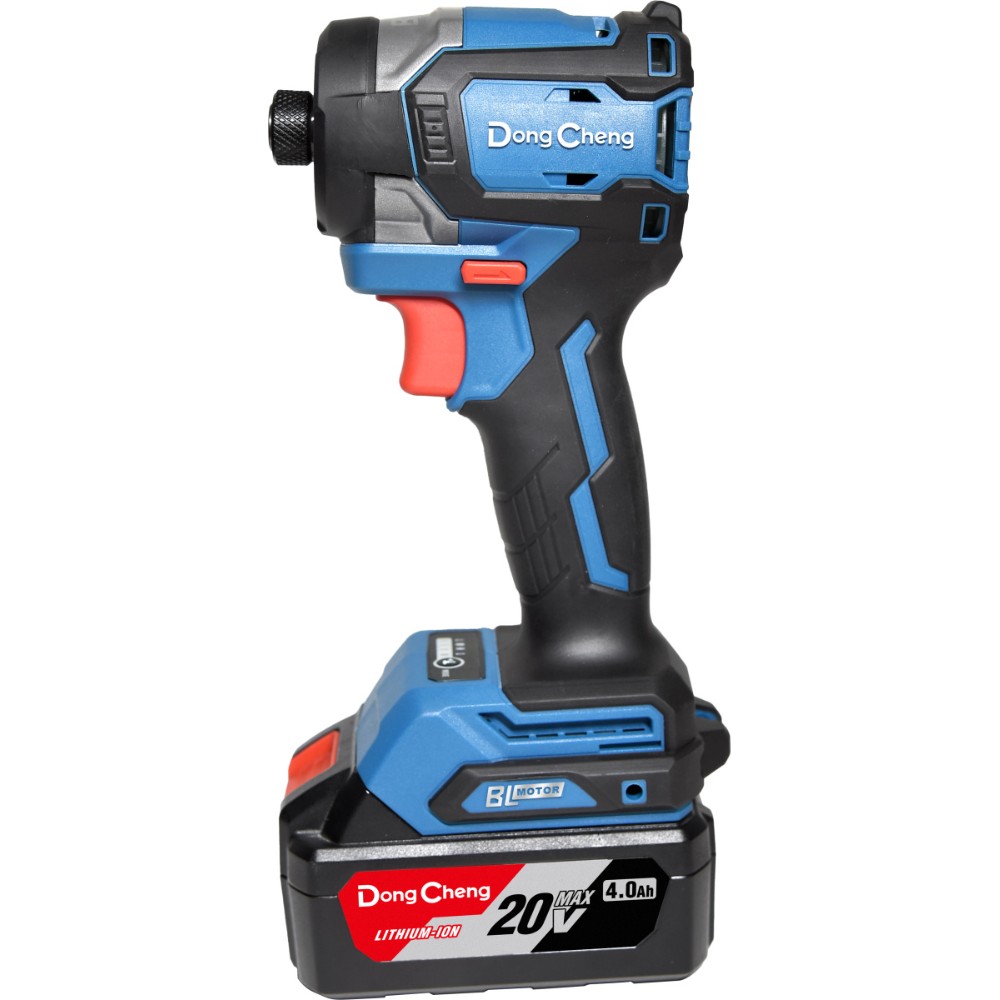 Аккумуляторный шуруповерт DongCheng DCPL208 (TYPE EM), 20 В, 208 Нм, 2 АКБ, 4 Ач, З/У 2 А